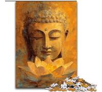Jigsaws 1000 Pieces for Adults Buddha Statues Jigsaw Puzzle Made of Wood Challenging Brain Teaser for Teenagers, Perfect for Home Decor Or Gift size 50X75CM