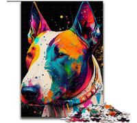 Jigsaws 1000 Pieces for Adults Bull Terrier Colorful 1000 Pieces Puzzle Gifts Ideal for Home & Office Decor, for Birthday Size 50X75CM