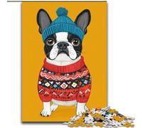 Jigsaws 1000 Pieces for Adults Bulldog in Clothes, Educational Toys for Is Ideal As A Gift for The Whole Family for And 14 Years Old (Size 26x38cm)