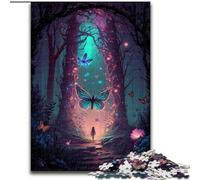 Jigsaws 1000 Pieces for Adults Butterfly Mystical Made of Wood, Perfect DIY Art Decor Or Birthday Gift 50x75cm Challenging Brain Teaser - Relaxing Toy for Teenagers