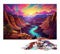 Jigsaws 1000 Pieces for Adults by American Grand Canyon in Fantasy World Puzzle for Adults Paper Puzzle Educational Game 1000 PCS(38x26cm)