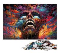 Jigsaws 1000 Pieces for Adults by Humans Invaded by Demons Puzzle for Adults Wood Puzzle Educational Game 1000 PCS(75x50cm)