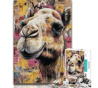 Jigsaws 1000 Pieces for Adults Camel Art Adult Jigsaw,Stress Reliever Difficult Challenge Suitable for Desktop Decoration 26x38cm