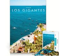 Jigsaws 1000 Pieces for Adults Canary Island Los Gigantes Flawless Fit Art Mind Game Gift Slow Game Play Christmas Wall Art (38x26cm)