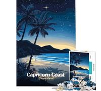 Jigsaws 1000 Pieces for Adults Capricorn Coast Night Difficult And Challenge Pattern Assembly Practical Game Suitable for People Aged 14 And Above (38X26cm)