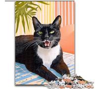 Jigsaws 1000 Pieces for Adults Cat Lying on The Sofa Impossible Jigsaw Puzzles for Adults 26X38CM Birthday Gift Idea, Challenging Brain Teaser Game
