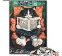 Jigsaws 1000 Pieces for Adults Cat Reading Newspaper 1000 Piece Jigsaw Puzzle Perfect, Educational Toy (size50x75cm)