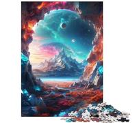 Jigsaws 1000 Pieces for Adults Cave with A Cosmic View Help The Brain Exercise Wall Decoration Educational Toy Suitable for People Aged 14 And Above (38x52cm)