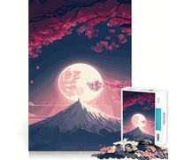 Jigsaws 1000 Pieces for Adults Cherry Blossom Japanese Clean Fit Decor Brain Exercise Toy Cozy Time Play Birthday Fun Play (50x75cm)