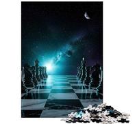 Jigsaws 1000 Pieces for Adults Chess Game in Space Help The Brain Exercise Wall Decoration Educational Toy Suitable for People Aged 14 And Above (38x52cm)