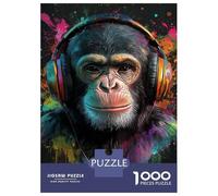 Jigsaws 1000 Pieces for Adults Chimp Beats -3 Puzzle for Adults Relax Games Analysis And Logic Christmas Birthday Gifts 52x38cm/1000pcs