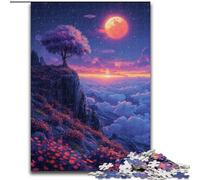 Jigsaws 1000 Pieces for Adults Clouds And Flowers in The Mountains Made of Wood, Perfect DIY Art Decor Or Birthday Gift 50x75cm Brain Teaser Game for Teenagers, Perfect