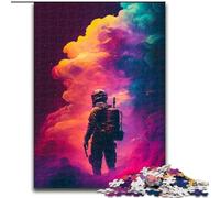 Jigsaws 1000 Pieces for Adults Color Astronaut Made of Wood, Gift for Men And Women, Daily & Special Occasion 50x75cm for Birthdays, Holidays, And Special Occasions