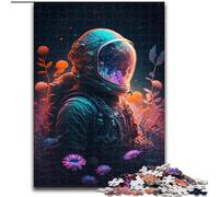 Jigsaws 1000 Pieces for Adults Color Astronaut Made of Wood, Perfect Christmas & New Year Gift, 50x75cm Engaging Family Game Night Activity