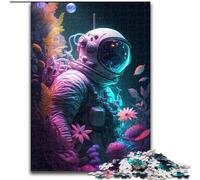 Jigsaws 1000 Pieces for Adults Color Astronaut Made of Wood, Perfect Christmas & New Year Gift, 50x75cm Engaging Family Game Night Activity