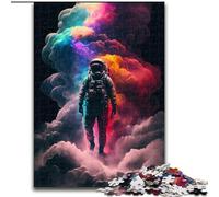 Jigsaws 1000 Pieces for Adults Color Astronaut Made of Wood, Perfect Christmas & New Year Gift, 50x75cm for Holidays, Birthdays, And Family Game Nights