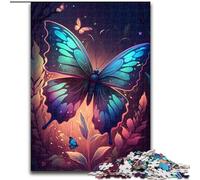 Jigsaws 1000 Pieces for Adults Color Butterfly Made of Wood, Perfect DIY Art Decor Or Birthday Gift 50x75cm Brain Teaser Game for Teenagers, Perfect