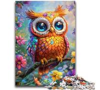 Jigsaws 1000 Pieces for Adults Color Owl Puzzles,Toys Educational Games Stress Relieving Unique Birthday And Gifts (38x26cm)