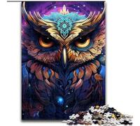 Jigsaws 1000 Pieces for Adults Color Owl Wooden Jigsaw size50x75cm Interactive Family Game, DIY Home Decor, Brain Teaser Gift