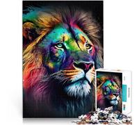 Jigsaws 1000 Pieces for Adults Color Splash Lion für Lernspiel-Herausforderungsspielzeug Perfekte Dekoration75x50cm