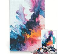 Jigsaws 1000 Pieces for Adults Colorful Abstract Fluid Art, Educational Games, Difficult And Challenge, Unique Challenge Game 50x75cm