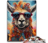 Jigsaws 1000 Pieces for Adults Colorful Alpacas Adult Jigsaw,Stress Reliever Difficult Challenge Suitable for Desktop Decoration (50x75cm)