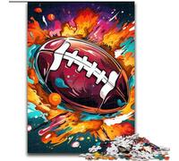 Jigsaws 1000 Pieces for Adults Colorful American Football 1000 Piece Jigsaw Puzzles for Adults Perfect for Home & Office Decor, Parties, Birthdays (Size 26x38 cm)