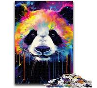 Jigsaws 1000 Pieces for Adults Colorful Animal Panda Puzzles for Teenagers,Brain Intelligence Challenge Addictive Toys for Home Decoration (75x50cm)