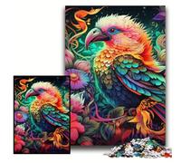 Jigsaws 1000 Pieces for Adults Colorful Art Bird Wooden Puzzles Brain Teaser Game for Teenagers, Perfect Size 50x75cm