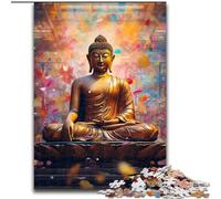 Jigsaws 1000 Pieces for Adults Colorful Art Buddha Wooden Jigsaw Puzzles for Adults size 50x75cm Creative Family Game & Home Decor, for Teenagers