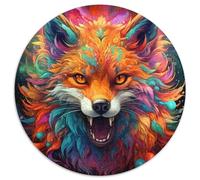 Jigsaws 1000 Pieces for Adults Colorful Art Fox Jigsaw Puzzles for Adults, Ideal for Office,Bedroom,Living Room Decor 67.5x67.5cm