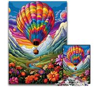 Jigsaws 1000 Pieces for Adults Colorful Art Hot Air Balloon Puzzles for Adults Fun at Home Activities, Birthday Present, Travel Gifts 26X38CM/10.23x14.96inch