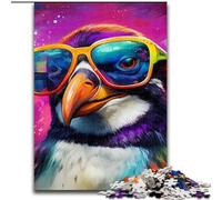 Jigsaws 1000 Pieces for Adults Colorful Art Penguin,Decompressing Intellectual Educational Toy Educational Game for Birthday,Chrismas 50X75CM