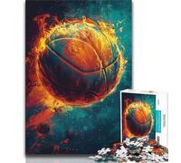 Jigsaws 1000 Pieces for Adults Colorful Basketball,Stress Reliever Difficult Challenge Every Piece Is Unique - Challenging Family Fun Game (38x26cm)