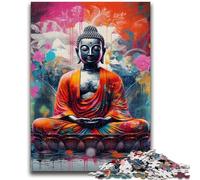 Jigsaws 1000 Pieces for Adults Colorful Buddha Adult Puzzles,Challenging Game Gifts for Is Ideal As A Gift for The Whole Family (26x38cm)