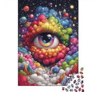 Jigsaws 1000 Pieces for Adults Colorful Cosmic Eye Illustration Jigsaw for Adults Relax Games But Fun And Humorous Challenging Game Gifts 38x26cm/1000pcs
