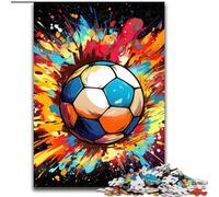 Jigsaws 1000 Pieces for Adults Colorful Football Wooden Puzzles Brain Teaser Game for Teenagers, Perfect 50x75cm