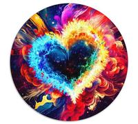 Jigsaws 1000 Pieces for Adults Colorful Heart Jigsaw Puzzles Toys Gift Educational Intellectual Decompressing Fun Family Game (67.5x67.5cm)