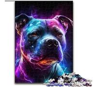 Jigsaws 1000 Pieces for Adults Colorful Lightning Dog Made of Wood, Perfect Christmas & New Year Gift, 50x75cm Engaging Family Game Night Activity