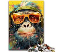 Jigsaws 1000 Pieces for Adults Colorful Monkey 1000 Pieces for Teenagers,for Educational Game Challenge Toy Deal As Gifts for The Whole Family (50x75cm)