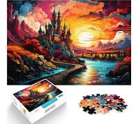 Jigsaws 1000 Pieces for Adults colorful sunset castle Home Decoration Puzzle 26x38cm gifts for friends and family for teenager Age 14 Up