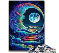 Jigsaws 1000 Pieces for Adults Colorful Waves Learning Educational Toys Family Games Gifts for Friends And Family 26x38cm