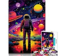 Jigsaws 1000 Pieces for Adults Colourful Astronaut 1000 Pieces for Adults,Birthday Present, Gifts, Wall Art for Age 14 Years Up (size 38x26cm)