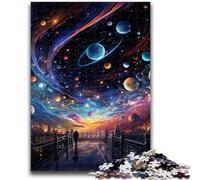 Jigsaws 1000 Pieces for Adults Colourful Astronaut Puzzles for Teenagers,Brain Intelligence Challenge Addictive Toys for Home Decoration (75x50cm)