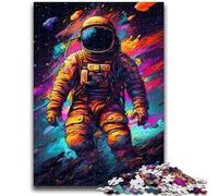 Jigsaws 1000 Pieces for Adults Colourful Astronauts Adult Jigsaw,Stress Reliever Difficult Challenge Suitable for Desktop Decoration (38x26cm)
