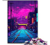Jigsaws 1000 Pieces for Adults Colourful City Streets Made of Wood, Gift for Men And Women, Daily & Special Occasion 50x75cm for Birthdays, Holidays, And Special Occasions