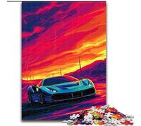 Jigsaws 1000 Pieces for Adults Colourful Classic Sports Cars Made of Wood, Perfect DIY Art Decor Or Birthday Gift 50x75cm Challenging Brain Teaser - Relaxing Toy for Teenagers