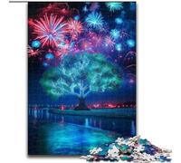 Jigsaws 1000 Pieces for Adults Colourful Dream Firework Tree Puzzles for 1000 Piece Challenging Brain Teaser for Teenagers & Families size 26x38cm