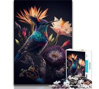 Jigsaws 1000 Pieces for Adults Colourful Hummingbird Bird 1000 Pieces for Adults,Birthday Present, Gifts, Wall Art for Age 14 Years Up (size 75x50cm)