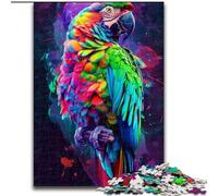 Jigsaws 1000 Pieces for Adults Colourful Parrot Made of Wood, for Teenagers Age Group 14+, Home Decor 50x75cm for Birthdays, Holidays, And Special Occasions